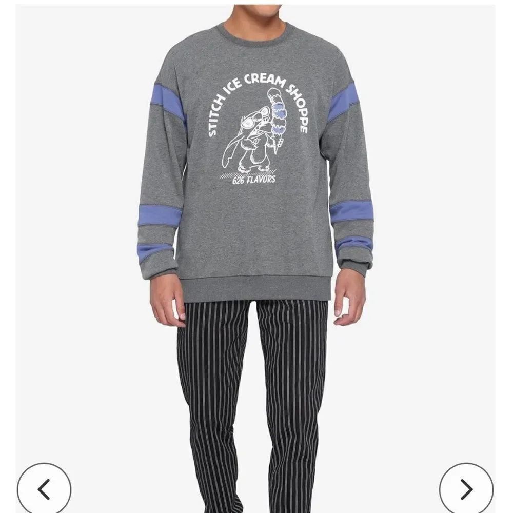 Disney Stitch Ice Cream Shoppe Sweatshirt Mens Medium NWT - Picture 2 of 13